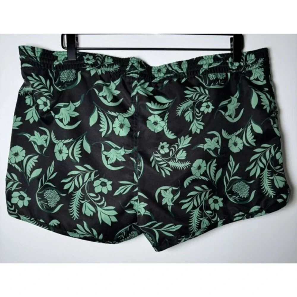 Ami Alexandre Mattiussi Swim Shorts Mens Medium Black Green Floral Print‎ Lined